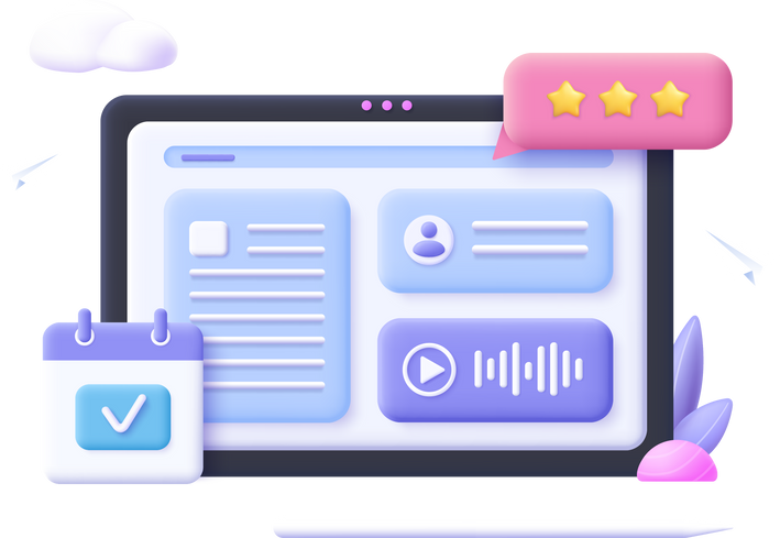 Online Courses Education Tutorial 3D Concept