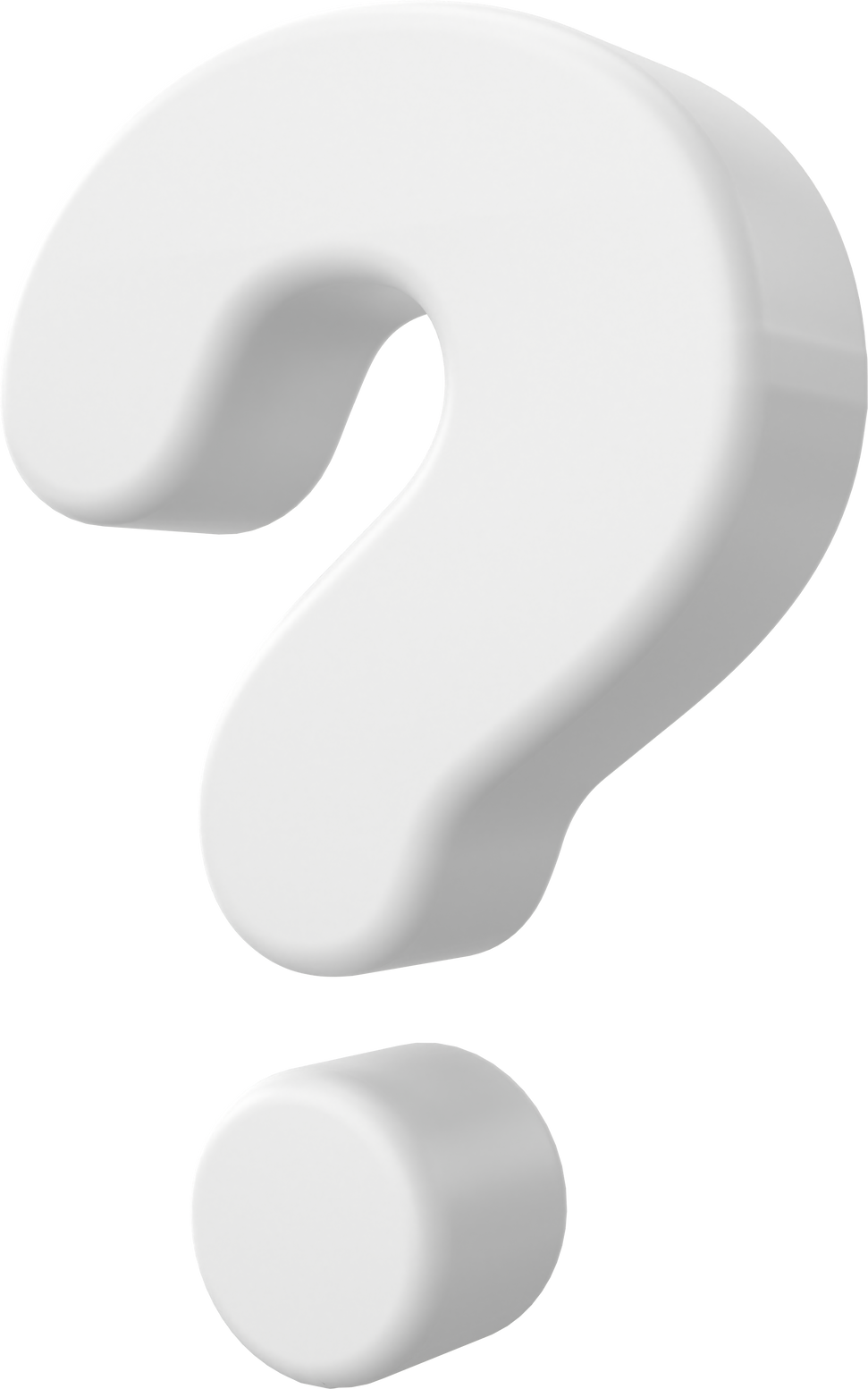 Question mark sign. 3D illustration.